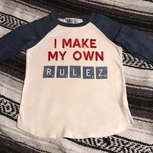 Kids baseball style graphic T-shirt